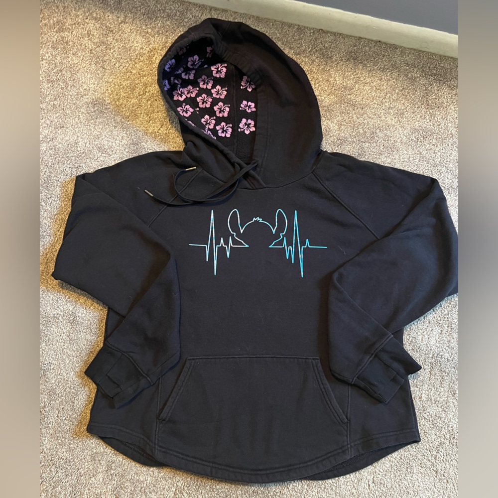 Custom made Stitch theme Hoodie. Size Medium